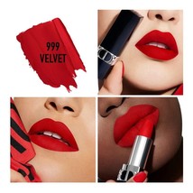 DIOR Rouge Dior Lipstik Refillable Ori Couture Colour Lipstick #999 Velvet - £36.84 GBP