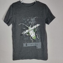 Boys Cat And Jack T Shirt, Size 6/7, Gently Used, Grey With Bugs - $4.49