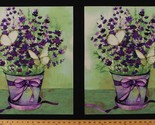 23.5&quot; X 44&quot; Panel Lavender Flowers Pot Butterflies Floral Cotton Fabric ... - £7.16 GBP