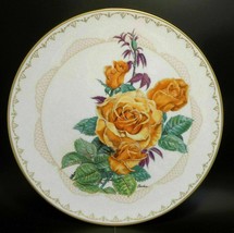Lenox Edward Marshall Boehm Cabinet Plate Orange Roses Porcelain Brandy - $13.86