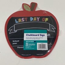 NEW Wexford My First/ Last Day Of School Chalkboard Double sided Apple Sign - £2.35 GBP