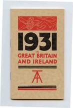 1931 in Great Britain and Ireland Calendar &amp; Visitor Information Booklet  - $27.72
