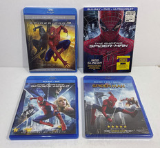 Spider-Man: Lot of 4 Blu-Rays - Amazing Spider-Man, 2,3 &amp; Homecoming - £15.93 GBP