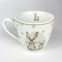 Boltze Home Germany Bunnies polka Dots Coffee Mug Happy Easter - £9.48 GBP