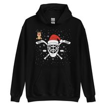 Ice Hockey Christmas Player Hoodie, Funny Xmas Gift Boys Hoodie Black - $33.81+