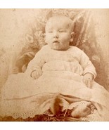Real Photo c1890s Victorian Baby WM Buell Cabinet Card Kentucky Gibson E36 - £22.76 GBP