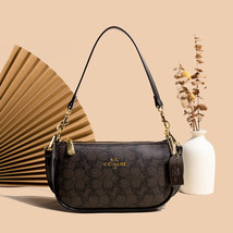 Hong Kong Style Soft Leather Old Flower Underarm Bag French Shoulder Bag WoMens  - £34.36 GBP