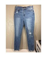 Judy Blue Jeans Womens Blue Denim Dandelion Distressed Skinny Stretch Si... - $541.12 MXN