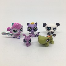 5 Littlest Pet Shop LPS Hasbro Figures - Panda Raccoon Turtle Fairy, Mini Rabbit - £12.55 GBP