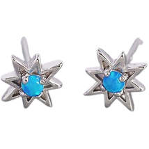 Anyco Earrings Stud Luxury Shiny Opal Zircon Star Trendy Bohemian Piercing  - £15.98 GBP