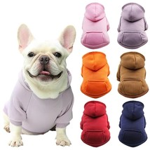 Soft Dog Winter Hooded Sweatshirt Pet Coat Puppy Jacket for Small Medium... - £10.59 GBP+