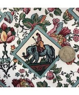 Vtg 1996 Spectrum Floral Antique Victorian Style Elephant Fabric 1.75yds... - £29.46 GBP