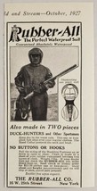 1927 Print Ad Rubber-All Waterproof Suits Duck Hunters &amp; Sportsmen New York,NY - £7.05 GBP