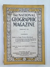 VTG The National Geographic Magazine February 1925 Cairo to Cape Town No Label - £11.17 GBP