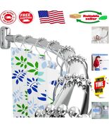 Elegant Rustproof Curtain Rod 45-72 Inches - Perfect for Modern Bathrooms - $81.11 CAD