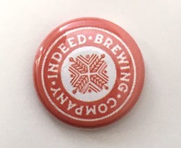 Indeed Brewing Company Pin Button Pinback 1&quot; Red &amp; White - £8.32 GBP