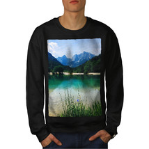 Mountain Scenery Jumper Wild Lake View Men Sweatshirt - £14.93 GBP