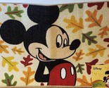 Disney Mickey Mouse Autumn Leaves  Fall Holiday Accent Rug Mat 20x32 New - $18.99