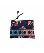 Vera Bradley Zipper Coin Purse Retired Navy Multi 2012 Ribbons Print - €8,82 EUR