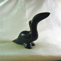 Black and Gold Sheen Obsidian Carved Tucan, Bird From Peru, 3-1/2 Inches High - £30.51 GBP