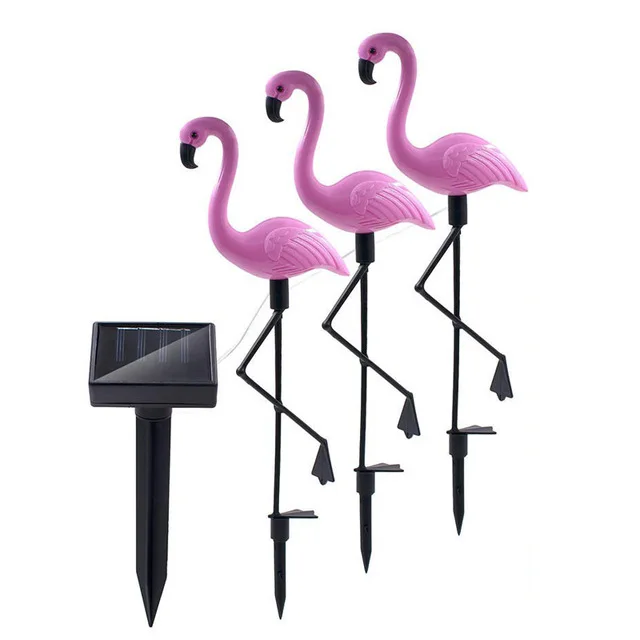 Solar Decorative Flamingo Lights Outdoor Waterproof  Garden Patio Porch  Decorat - £57.16 GBP