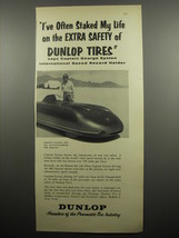 1955 Dunlop Tires Advertisement - MG Special and Captain George Eyston - $18.49