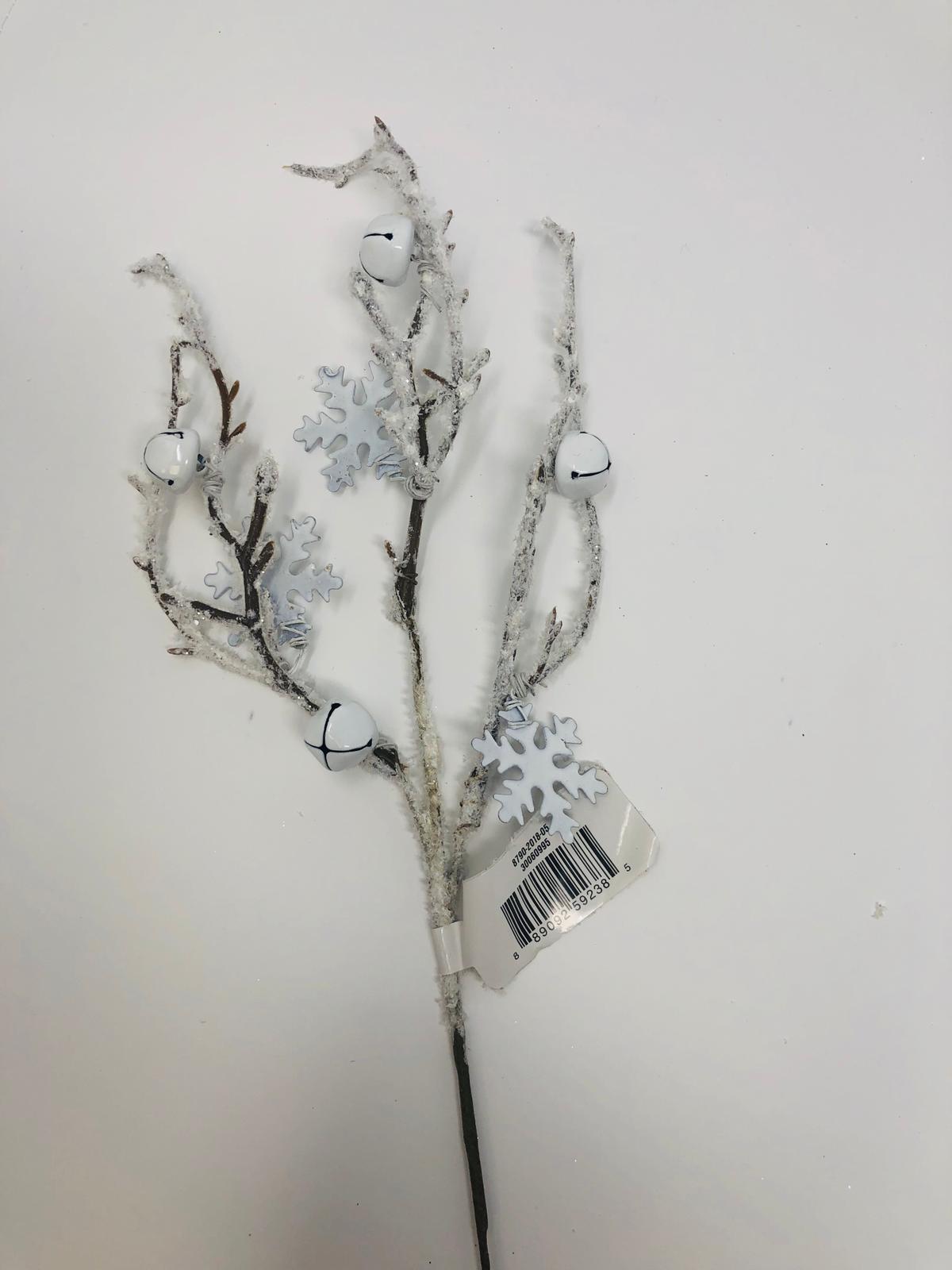 Chritmas Pick Branch Bell White 12In Windowbox - $17.15