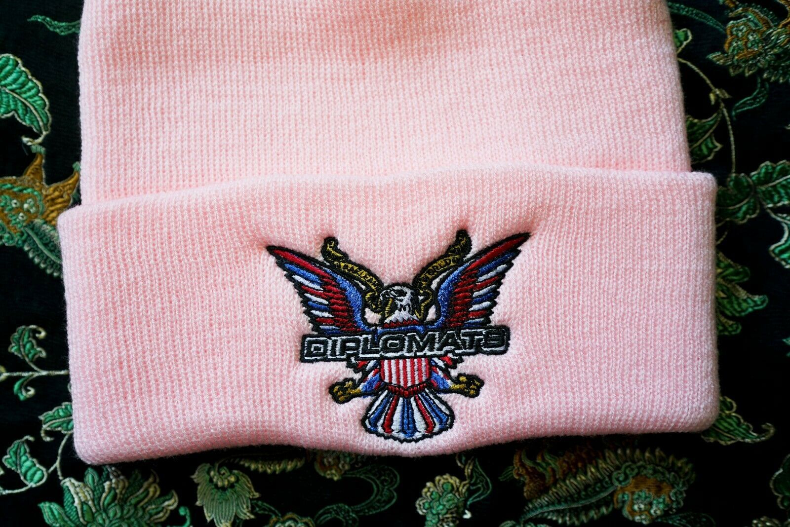 Diplomats Logo Embroidered Beanie Hat in Pink, Camron, Jim Jones, Juelz ... - $29.00