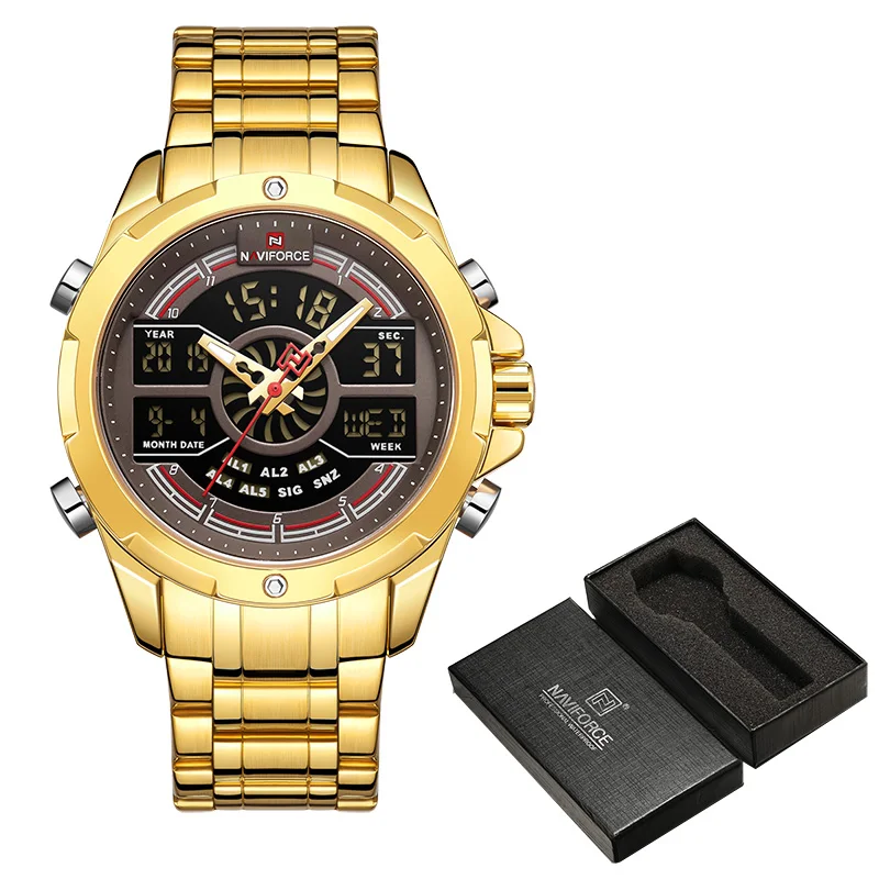Watch Men Top Brand Luxury Stainless Steel Quartz Men’s Watches Blue Wat... - £54.25 GBP