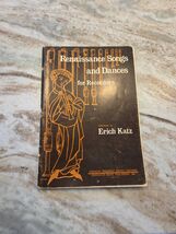 Renaissance Songs and Dances for Recorders by Erich Katz Ensemble Sheet ... - $184.63 MXN