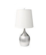 Mid Century style metal 3 Way Touch-on Table Lamp Silver finished ORE 83... - £31.78 GBP