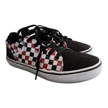 Vans Off the Wall Sneakers Boys Youth Size 5 Red Black White Check - $14.99