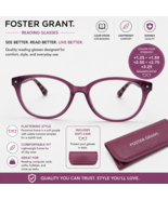 Foster Grant Reading Glasses with Soft Case VRL2103 PRP  Magnification C... - $9.89