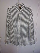 Timberland Men's Ls White Pinstripe Cotton Casual SHIRT-L-NWOT-BUTTON Collar - $7.91