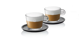 NESPRESSO View Collection - 2 Cappuccino Cups &amp; Saucers SET (NIB) - $25.95