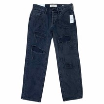 PacSun Boyfriend Cropped Jeans Size 24 Destroyed Black Womens Denim 24X25 - £12.62 GBP