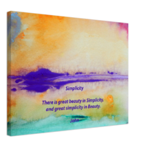 Simplicity by John - 18 x 24&quot; Quality Stretched Canvas Wisdom Art Print - £67.94 GBP