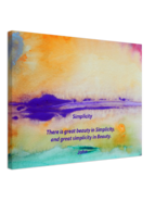 Simplicity by John - 18 x 24&quot; Quality Stretched Canvas Wisdom Art Print - £67.94 GBP