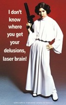 Star Wars Princess Leia Laser Brain! Phrase Photo Image Sticker Decal NEW UNUSED - £3.23 GBP