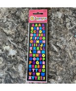 Vintage Sandylion Sticker Designs Neon Colored Alphabet Kromekote 1 Sheet - $34.03 CAD