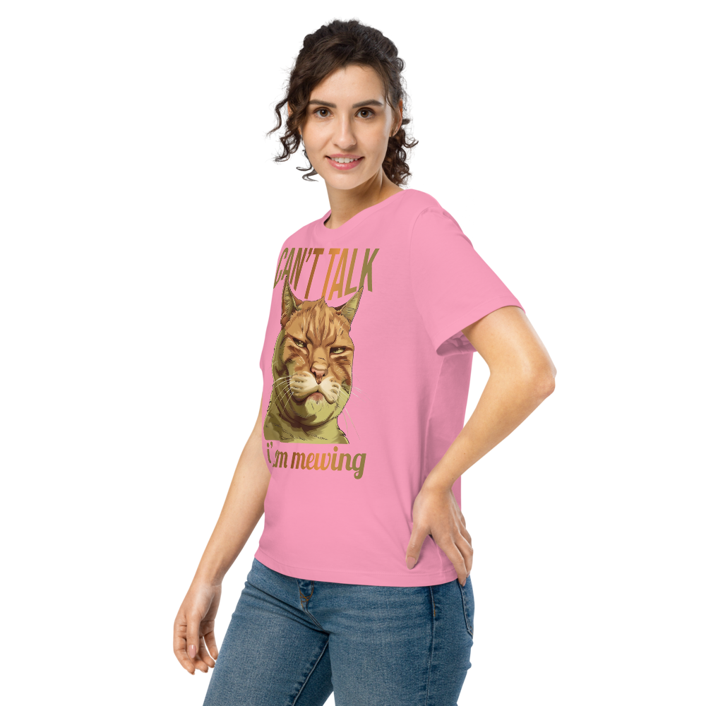 Women’s Organic Ribbed Neck T-Shirt – Mewing Bubble Pink Item image 8