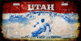 Utah State Background Rusty Novelty Metal License Plate LP-8161 - £17.18 GBP