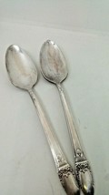 Vintage Silverplate Lot 2 FIRST LOVE Teaspoons 1847 Rogers Bros 1937  - £11.62 GBP