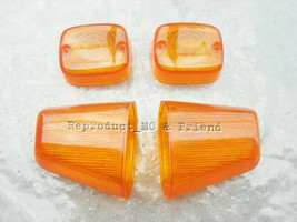 Honda C200 CA200 C201 CD90 Front &amp; Rear Turn Signal Winker Lens Set 4 Pcs. - £11.72 GBP