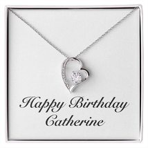 Happy Birthday Catherine - Forever Love Necklace Personalized Name - £47.22 GBP