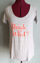 ICE At Gaylord Hotels Women&#39;s Gray Sleigh What? Short Sleeve T-Shirt ~M~ - £6.75 GBP