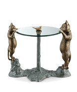 SPI Home Curious Cats End Table 18.0&quot; x 22.5&quot; x 18.0&quot; 18.20 lbs. Aluminum - £341.84 GBP