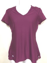 Athleta XS Purple V-Neck Short-Sleeve Pullover Top Shirt Yoga Running - $27.93
