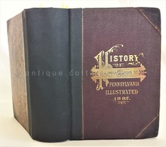 1887 Antique Columbia Pennsylvania Montour History Illus Map Genealogy Indian+ - £136.28 GBP