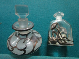 Silver Overlay Bohemia Perfume Bottle With Stopper Pick One - £30.85 GBP+